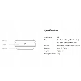Podstawki antywibracyjne Silent Angel S28 - 3