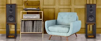 Kolumny podstawkowe Wharfedale Linton 85th (mahoń) - 4