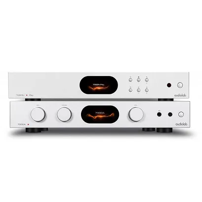 Audiolab 7000A + 7000N Play (srebrny)