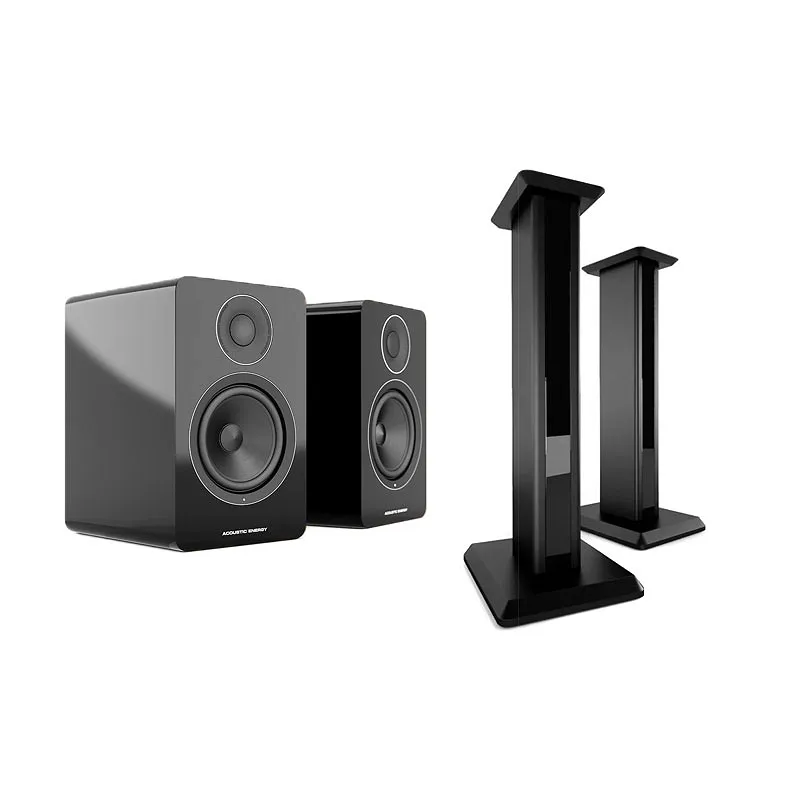 Acoustic Energy AE1 Active + stand (czarny połysk)