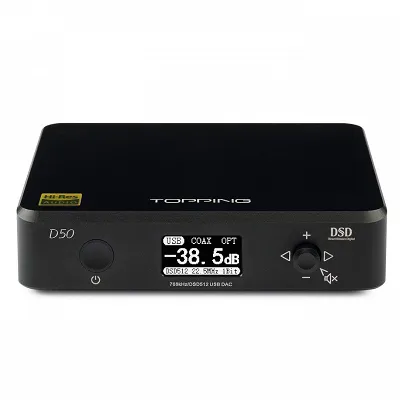 Przetwornik cyfrowo-analogowy Topping D50s (czarny)