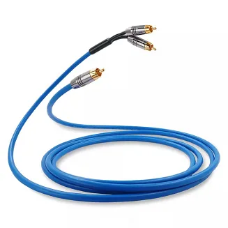 Kabel subwooferowy Melodika SBSWY Sky Blue (RCA Sub Y) - 2