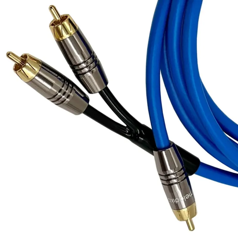 Kabel subwooferowy Melodika SBSWY Sky Blue (RCA Sub Y)