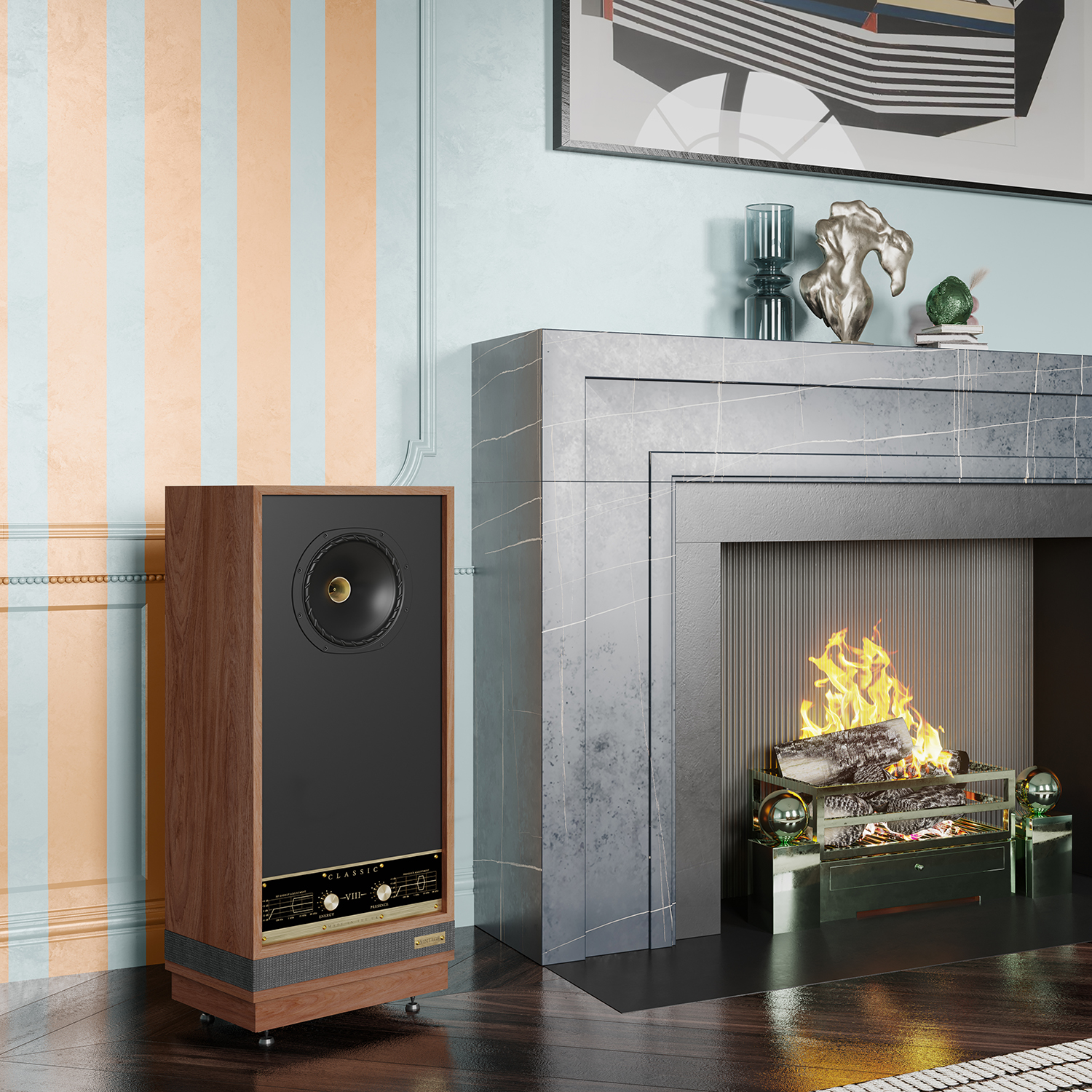Odkryj Fyne Audio Vintage Classic VIII – eleganckie kolumny podłogowe z orzechowym wykończeniem, zaawansowaną technologią IsoFlare i portem BassTrax. Wyjątkowy dźwięk i styl w Twoim domu.