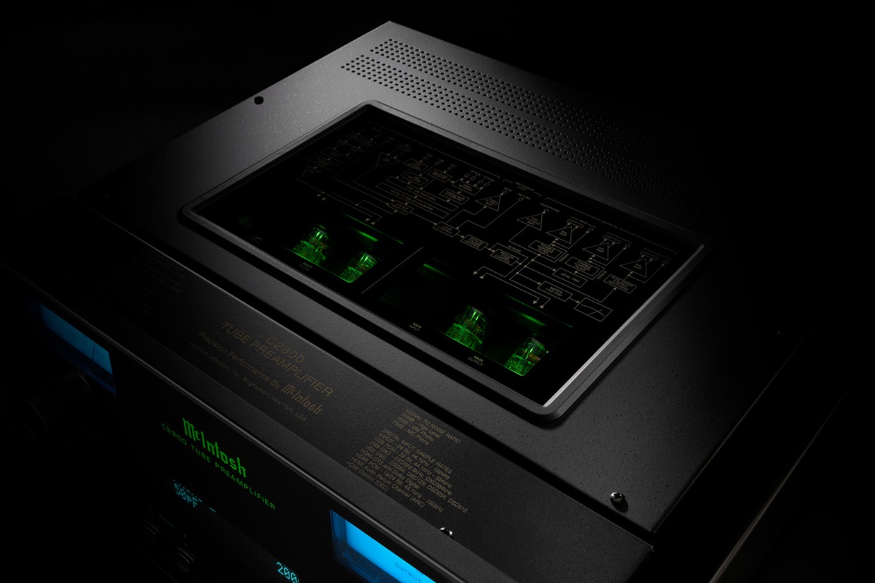 McIntosh C2800 – Lampowy przedwzmacniacz audiofilski z DAC i HDMI ARC McIntosh C2800 to high-endowy przedwzmacniacz lampowy z modułem DA2, 16 wejściami, obsługą DSD512 i HDMI ARC. Perfekcyjna jakość dźwięku analogowego i cyfrowego.