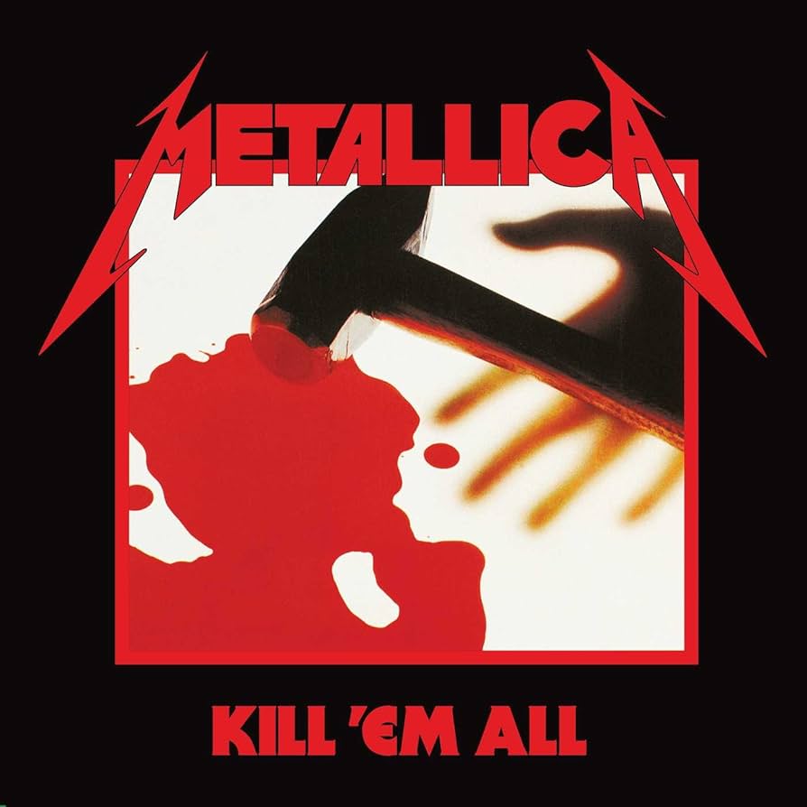 Okładka debiutanckiego albumu Metallici, który zapoczątkował erę thrash metalu. Surowe brzmienie, buntowniczy charakter i początek wielkiej kariery zespołu.