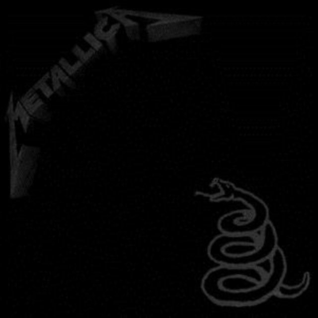 Minimalistyczna okładka tzw. Czarnego Albumu – logo zespołu i wąż na czarnym tle. Album, który otworzył Metallicę na masową publiczność.